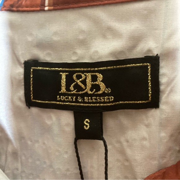 NWT Western Shirt by Lucky & Blessed Western Shirt Rust Size Small - Picture 6 of 8